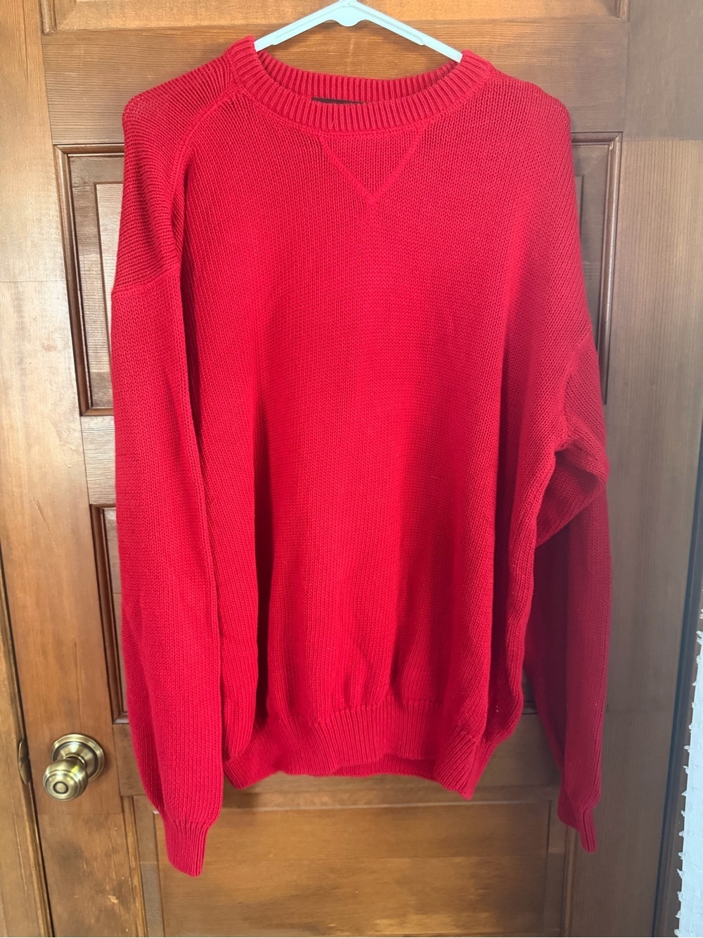 VINTAGE CROFT & BARROW RED COTTON PULLOVER
